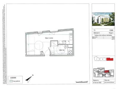 For rent Caluire-et-cuire 1 room 29 m2 Rhone (69300) photo 2