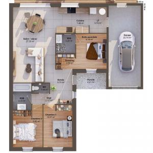 Acheter Maison 88 m2 Saint-meen-le-grand
