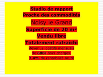 For sale Noisy-le-grand 1 room 20 m2 Seine saint denis (93160) photo 0