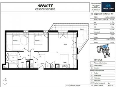For rent Cesson-sevigne 3 rooms 68 m2 Ille et vilaine (35510) photo 1