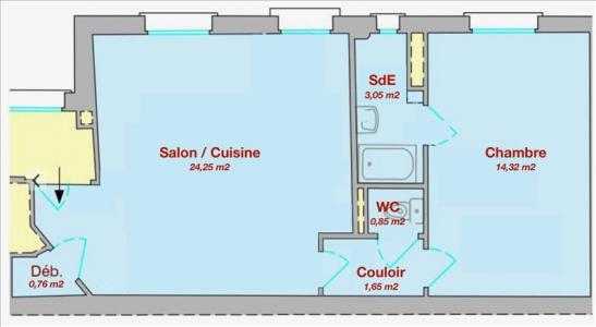 For rent Puteaux 2 rooms 44 m2 Hauts de Seine (92800) photo 3