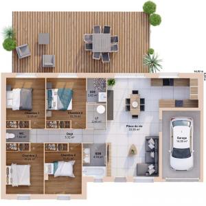 For sale Nouzilly 6 rooms 91 m2 Indre et loire (37380) photo 2
