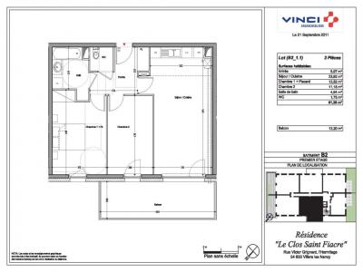 Annonce Location 3 pi�ces Appartement Villers-les-nancy 54