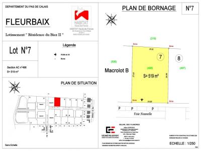 Annonce Vente Terrain Fleurbaix 62