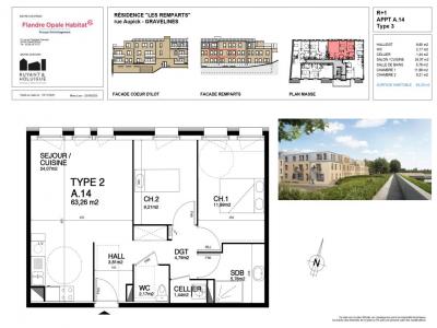 For rent Gravelines 3 rooms 63 m2 Nord (59820) photo 1