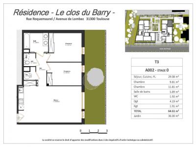 Louer Appartement 64 m2 Toulouse