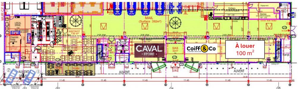 Louer Local commercial 100 m2 Chataigneraie