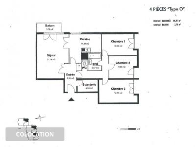 Louer Appartement 88 m2 Saint-denis