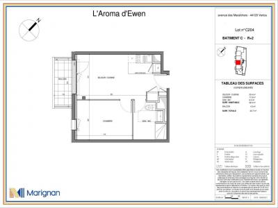 For rent Vertou 2 rooms 38 m2 Loire atlantique (44120) photo 4