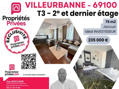 For sale Villeurbanne 3 rooms 74 m2 Rhone (69100) photo 0