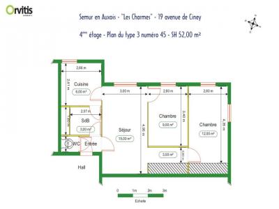 For rent Semur-en-auxois 3 rooms 52 m2 Cote d'or (21140) photo 0