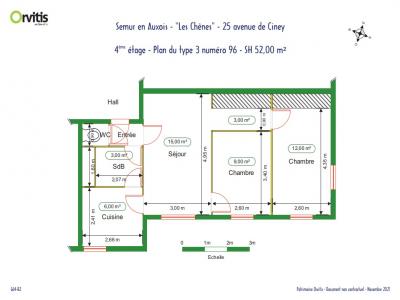 For rent Semur-en-auxois 3 rooms 52 m2 Cote d'or (21140) photo 0