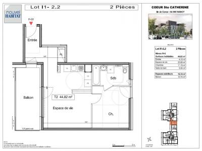 Annonce Location 2 pi�ces Appartement Nancy 54
