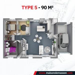 For sale Conde-sur-vire 5 rooms 90 m2 Manche (50890) photo 3