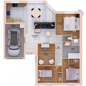 Acheter Maison 85 m2 Pleugriffet