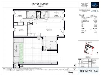 Louer Appartement 88 m2 Bordeaux