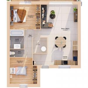 For sale Joue-sur-erdre 4 rooms 67 m2 Loire atlantique (44440) photo 2