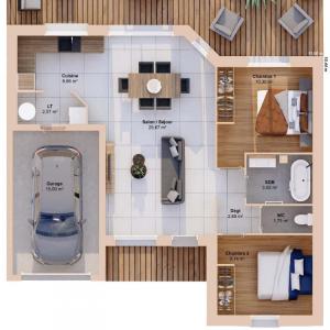 For sale Touches 4 rooms 63 m2 Loire atlantique (44390) photo 2