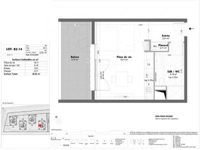 For rent Bezannes 1 room 29 m2 Marne (51430) photo 2