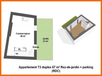 For sale CENTRE VILLE 3 rooms 67 m2 Ain (01120) photo 4