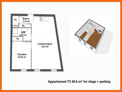 For sale CENTRE VILLE 2 rooms 48 m2 Ain (01120) photo 2