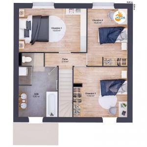 For sale Breal-sous-montfort 6 rooms 88 m2 Ille et vilaine (35310) photo 4