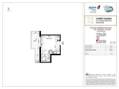 For rent Nice 1 room 24 m2 Alpes Maritimes (06300) photo 4