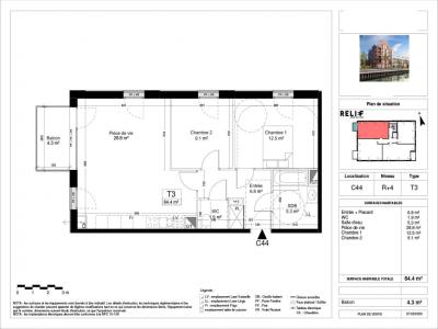 For rent Saint-andre-lez-lille 3 rooms 64 m2 Nord (59350) photo 4