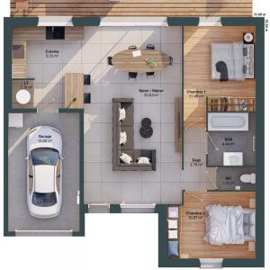 For sale Abbaretz 4 rooms 71 m2 Loire atlantique (44170) photo 2