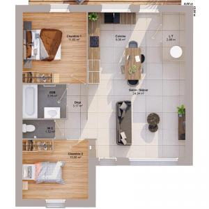 For sale Treillieres 4 rooms 66 m2 Loire atlantique (44119) photo 2