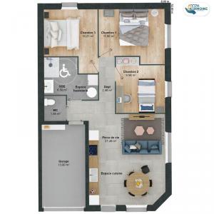 For sale Grandchamps-des-fontaines 5 rooms 69 m2 Loire atlantique (44119) photo 3