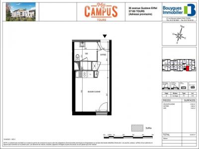Louer Appartement 22 m2 Tours