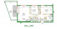 For rent Apartment Sennecey-les-dijon  62 m2 3 pieces
