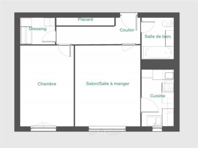 For rent Tours 2 rooms 46 m2 Indre et loire (37000) photo 2