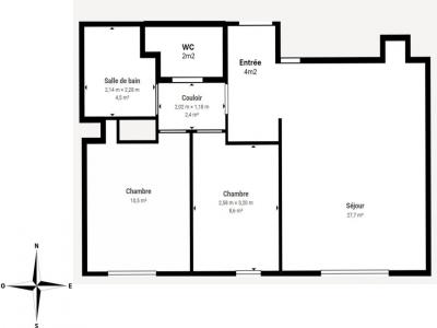For sale Bois-colombes 3 rooms 59 m2 Hauts de Seine (92270) photo 1