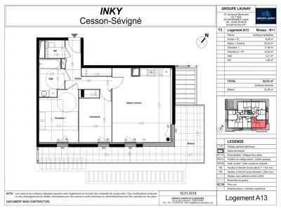 For rent Cesson-sevigne 3 rooms 62 m2 Ille et vilaine (35510) photo 3