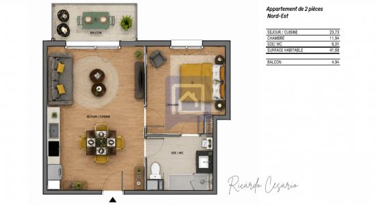 Annonce Vente 2 pi�ces Appartement Quimper 29