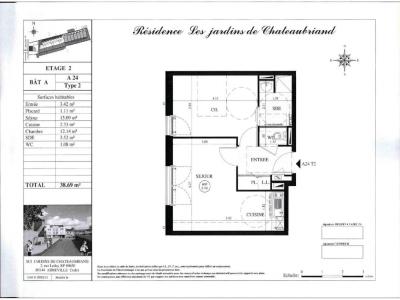 Louer Appartement Carquefou 588 euros
