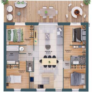 For sale Saint-aigulin 6 rooms 93 m2 Charente maritime (17360) photo 2