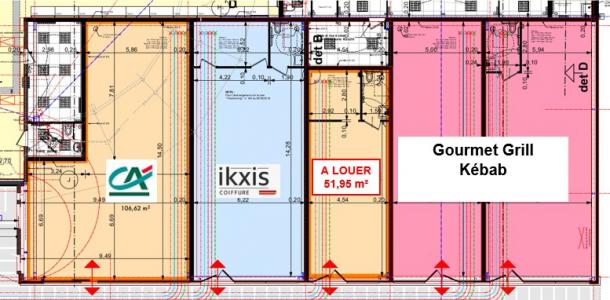 Louer Local commercial 51 m2 Tours