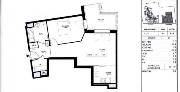 For rent Bezannes 2 rooms 50 m2 Marne (51430) photo 1