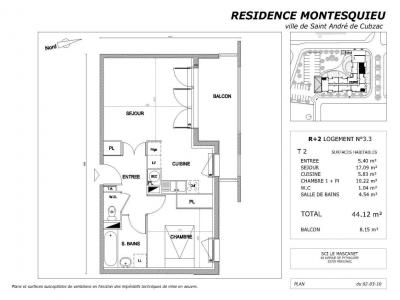 For rent Saint-andre-de-cubzac 2 rooms 44 m2 Gironde (33240) photo 2