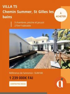For sale Saint-gilles-les-bains 5 rooms 275 m2 Reunion (97434) photo 0