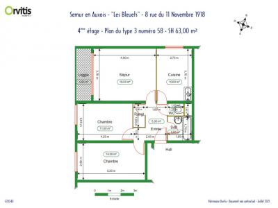 For rent Semur-en-auxois 3 rooms 63 m2 Cote d'or (21140) photo 0