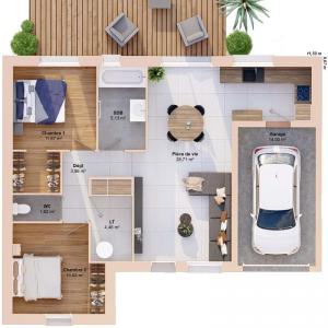 Acheter Maison 65 m2 Grandchamps-des-fontaines