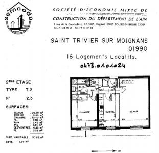 Louer Appartement Saint-trivier-sur-moignans 486 euros