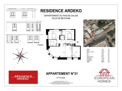 Annonce Location 4 pi�ces Appartement Bethune 62