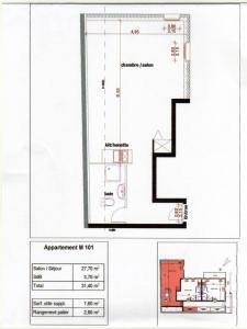 For rent Nantes 1 room 29 m2 Loire atlantique (44300) photo 3
