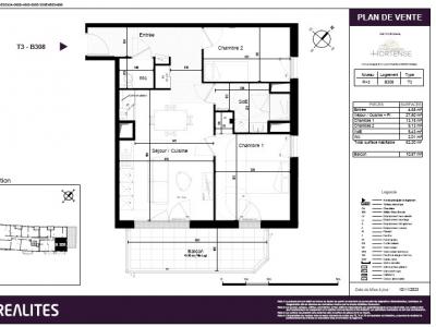 For rent Challans 3 rooms 63 m2 Vendee (85300) photo 3
