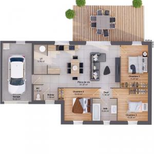 For sale Varenne 5 rooms 76 m2 Maine et loire (49270) photo 2